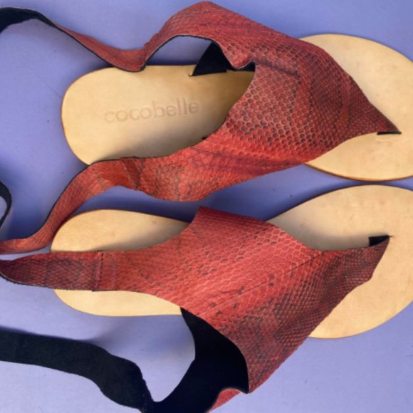 Red Snack Skin Sandal - Picture 6 of 6